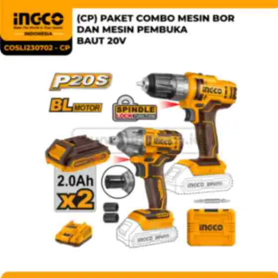 COSLI230702 - CP - (CP) PAKET COMBO MESIN BOR 
DAN MESIN PEMBUKA 
BAUT 20V